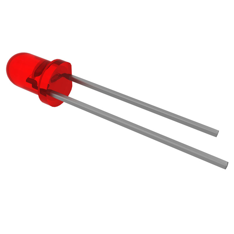T1 3/4 Red Diffused LED 5mm 10/Pkg - Click Image to Close